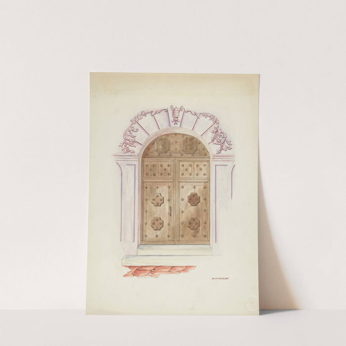 Doorway and Wall Painting by Randolph F. Miller