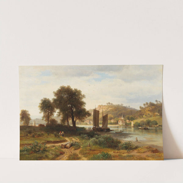 Dorf am Main, bei Würzburg by Ludwig Halauska