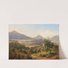 Dorf Arzl und der Kalvarienberg von Innsbruck mit Ansicht Schloß Anna, heiligen Wasser, der Waldraster-Spitze und kleinen Stubayer Ferner (1850) by Anton Schiffer
