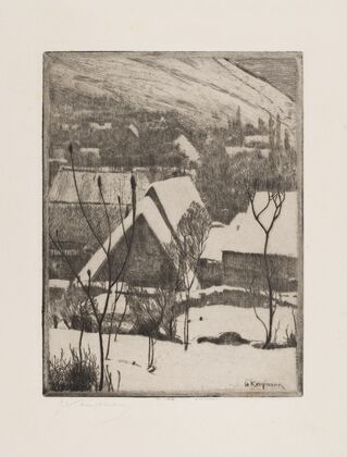 Dorf im Schnee