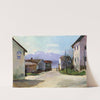 Dorfstraße in Gstadt am Morgen (1928) by Hiasl Maier-Erding