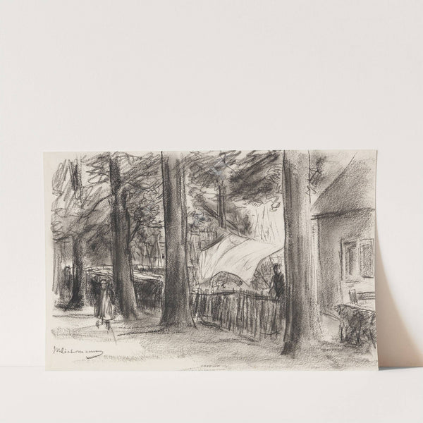 Dorfstraße mit alten Bäumen (1890) by Max Liebermann