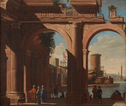 Doric Arcade, with the Torre di S. Vincenzo