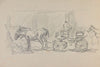 Dorożka zaprzężona w dwa konie (1920-1945)
