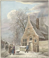 Dorp onder sneeuw