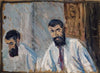 Double Portrait of a Bearded Man in a White Shirt