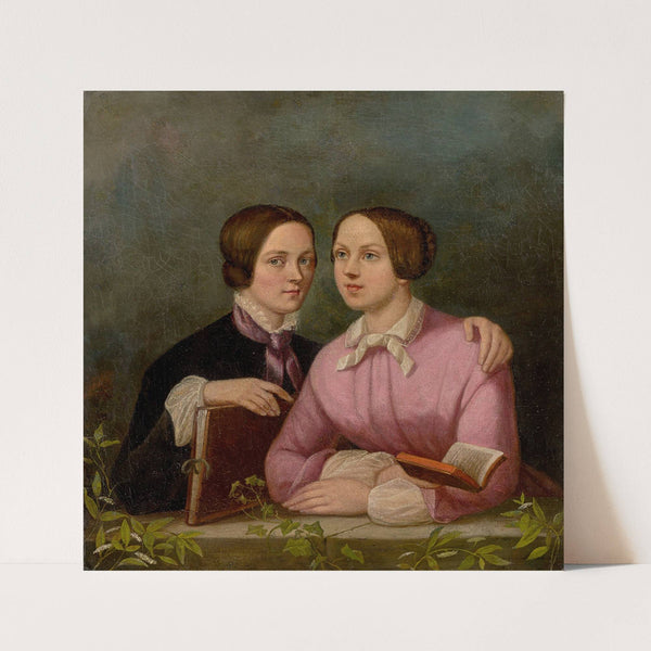 Double portrait of the nieces Bardua by Caroline Bardua