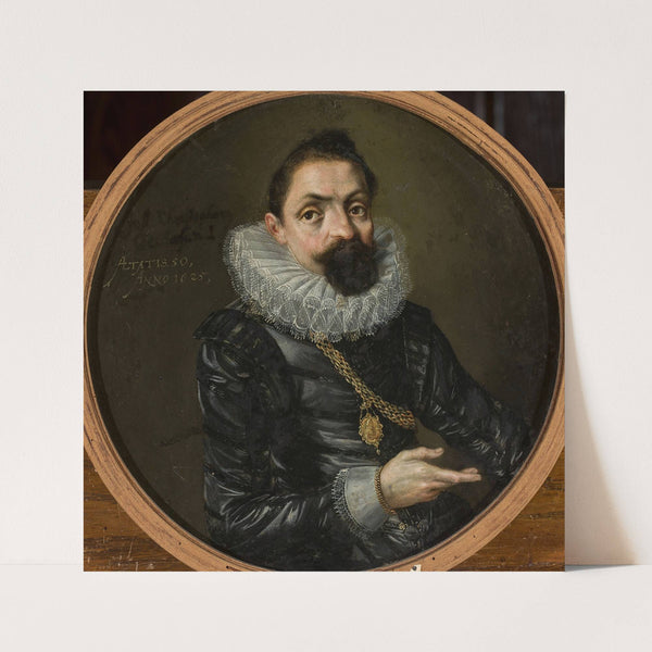Double-sided portrait of Johann Christoph Oelhofen (1619) by Lorenz Strauch