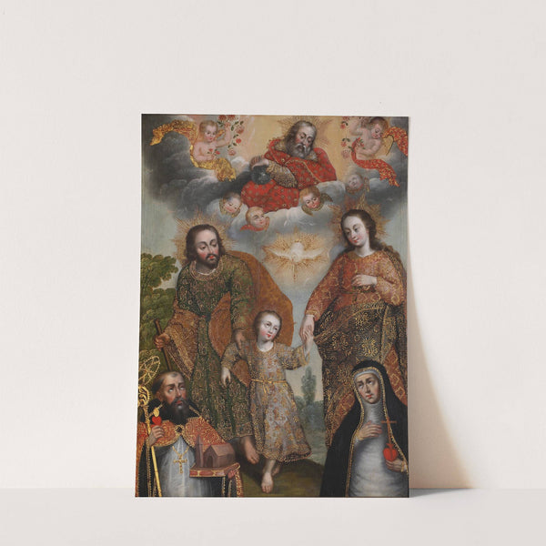 Double Trinity with Saint Augustine and Saint Catherine of Siena (ca. 1700 - ca. 1730) by Cusco School