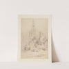 Downtown Manhattan from the East River, with the Woolworth Building (1924) by William Walcot