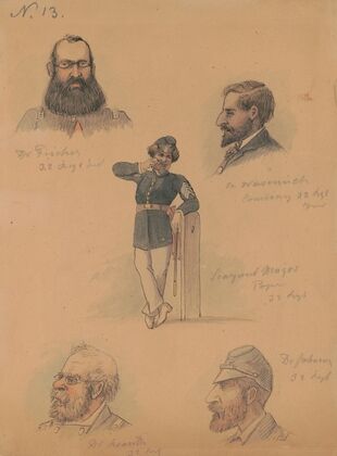 Dr. Charles Fischer; Commissary Sergeant Emanuel Wassenick; Sergeant Major Frank Theodore Bockmann; Doctor Jean (John)…