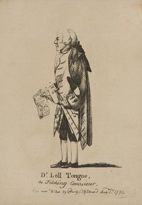 Dr. Loll Tongue, the filching conosieur (1773)