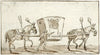 Draagstoel tussen twee paarden