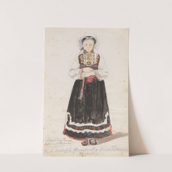 Draktstudie, Bolkesjø (1844) by Adolph Tidemand