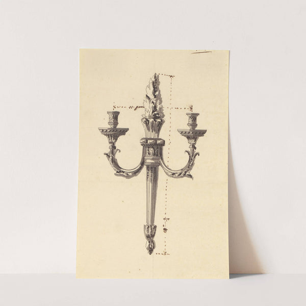 Drawing for a Wall Light by Jean-Louis Prieur