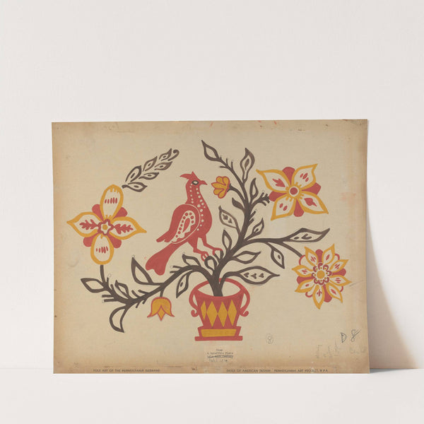 Drawing for Plate 8 - From the Portfolio Folk Art of Rural Pennsylvania by American 20th Century