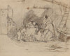 Drawing of cabin interior (1840)