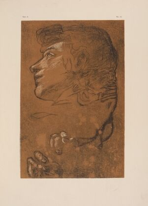 Drawing of head in profile