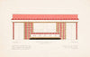 Drawings for proposed decorations of Mike Lyman’s Restaurant, 424 W. Sixth St. Los Angeles, CA.] [Scheme 1; elevation – K – showing bar (1945)