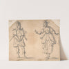 Drawings for Two Masquerade or Ballet Costumes (&#039;Sospiri&#039; and &#039;Baci&#039;) by Giovanni Battista Paggi