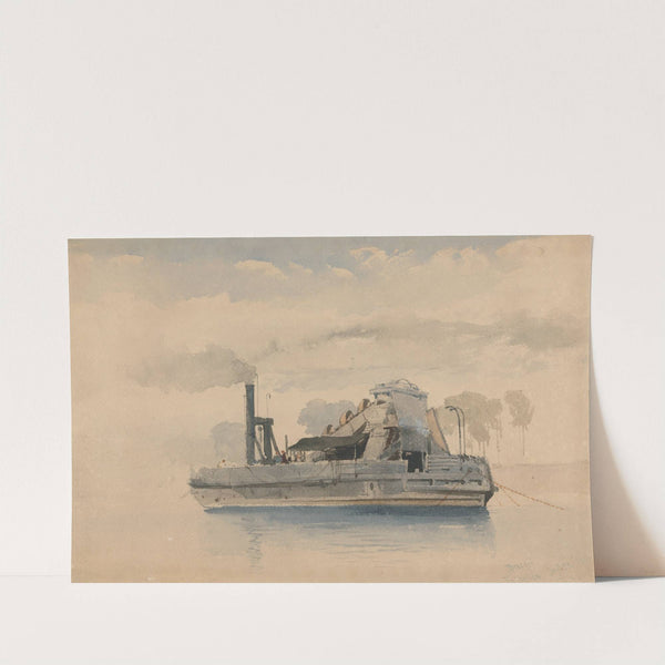 Dredger at Twickenham, September 22, 1874 by Thomas Charles Leeson Rowbotham