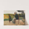 Dreebeen mit Mädchen by Otto Modersohn