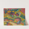 Drei Hütten am Hügel, Rote Hütten (1919) by Ernst Ludwig Kirchner