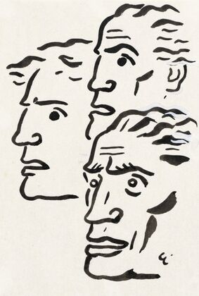 Drie mannenkoppen