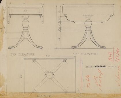 Drop Leaf, Pedestal Table