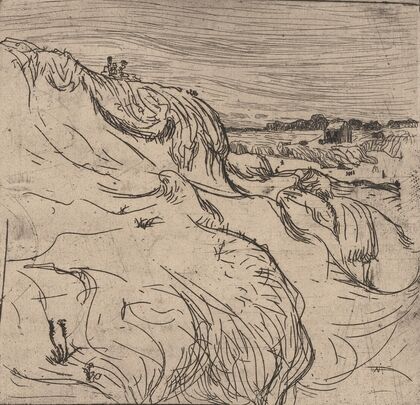 Dune et maison au Pouldu
