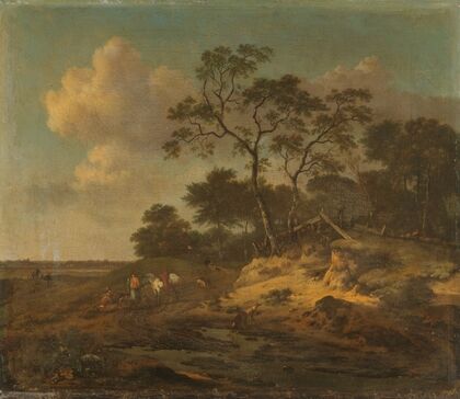 Dune Landscape with Hunters Resting (1655 - 1684)