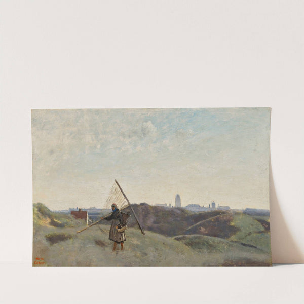 Dunkerque, Une pêcheuse de crevettes by Jean-Baptiste-Camille Corot