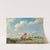 Dutch barges in choppy waters by Hermanus Koekkoek