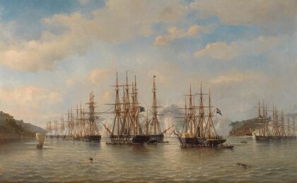 Dutch, English, French and American Squadrons in Japanese Waters during the Expedition led by the French Commander Constant Jaurès, September 1864