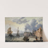 Dutch Harbour with Sailing Ships by Adam Willaerts