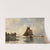 Dutch river landscape with sailing boats by Francois Carlebur of Dordrecht