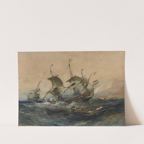 Dutch Ships in a Storm (1839) by Eugène Isabey