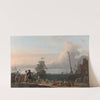 Dutch Ships in the Roads of Texel; in the middle the &#8216;Gouden Leeuw&#8217;, the Flagship of Cornelis Tromp (1671) by Ludolf Backhuysen