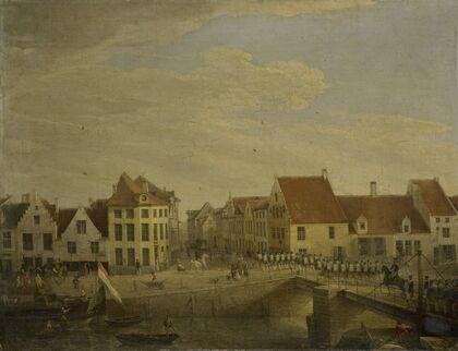 Dutch Troops passing through the Fortress of Dendermonde