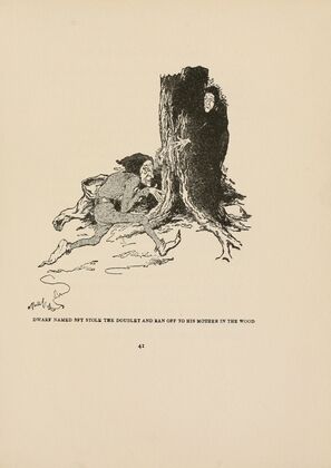 Dwarf named Spy stole the doublet and ran off to his Mother in the wood