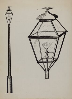 Eagle Lamp and Post