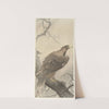 Eagle on tree branch by Ohara Koson