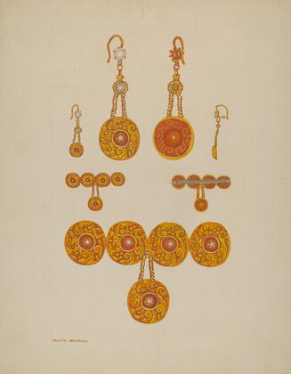 Earrings and Brooch