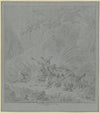 Eber, von vier Hunden gestellt (1744)