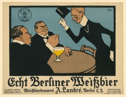 Echt Berliner Weißbier Weißbierbrauerei A. Landré (1909)