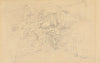 Ecke eines Bauernhauses mit rankendem Weinlaub und Blumentöpfen (1842)