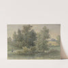 Edge of the forest with stream (ca 1882) by Jacob Hoffmann