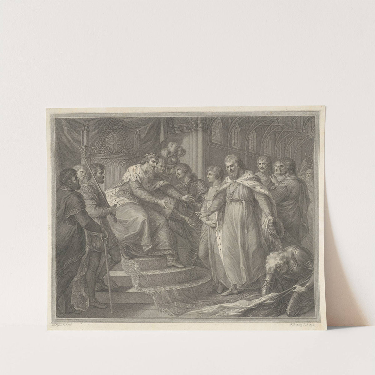 Edward, Prince of Wales, Presenting the Captive King John of France and His Sons to His Father Edward the Third After the Battle of Poictiers by John Francis Rigaud