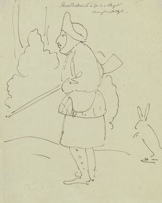 Edward Steinle auf der Jagd