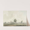 Een landschap met kerk aan de horizon by Nicolaas Wicart